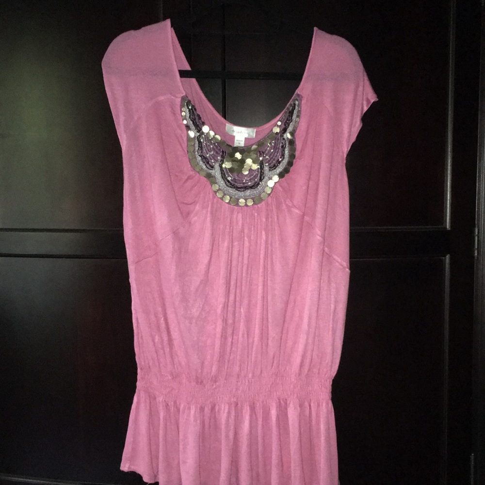 Pink Camisole 1X embellished front
